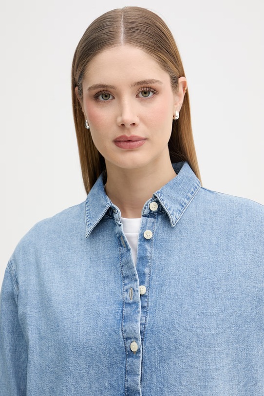 Calvin Klein Jeans koszula damska jeansowa niebieski LV047F784G