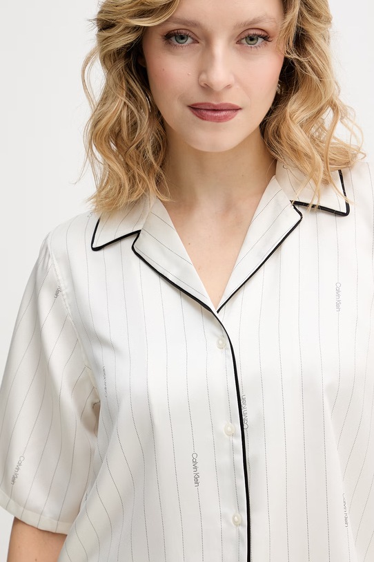 Odzież Calvin Klein Underwear koszula piżamowa damska LV00QS7657 beżowy