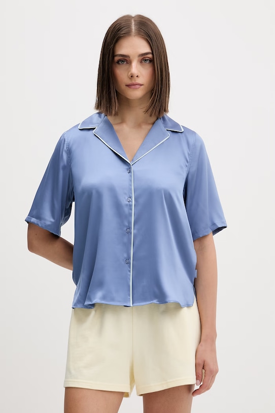 Calvin Klein Underwear koszula piżamowa damska niebieski LV00QS7657
