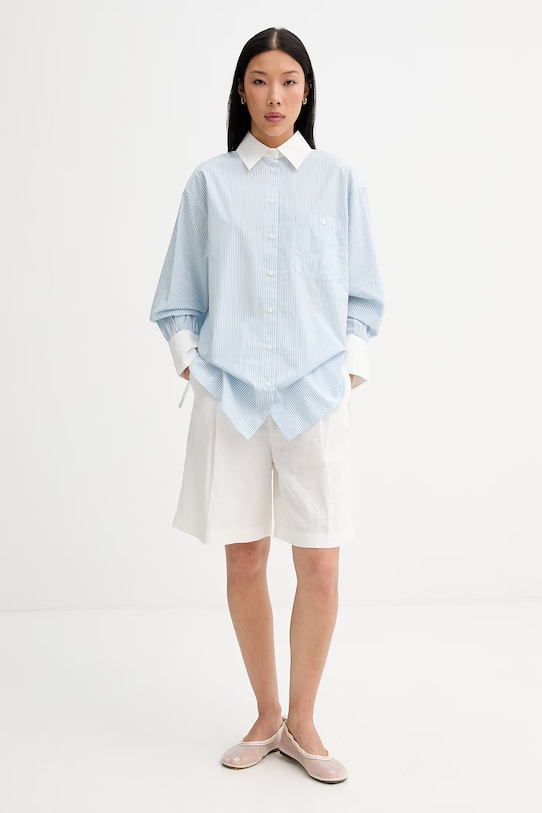 Marc O'Polo női pamut ing 5000008172 kék SS26