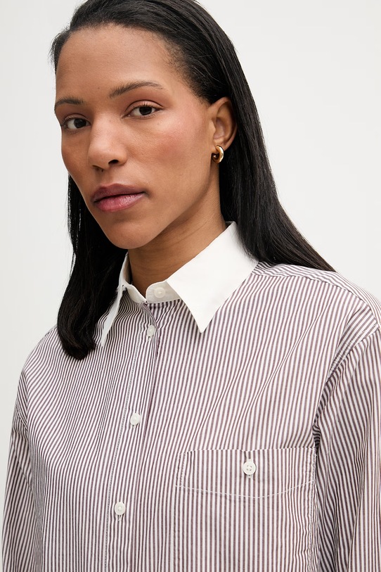 Marc O'Polo Koszula damska bawełniana bordowy 5000008172