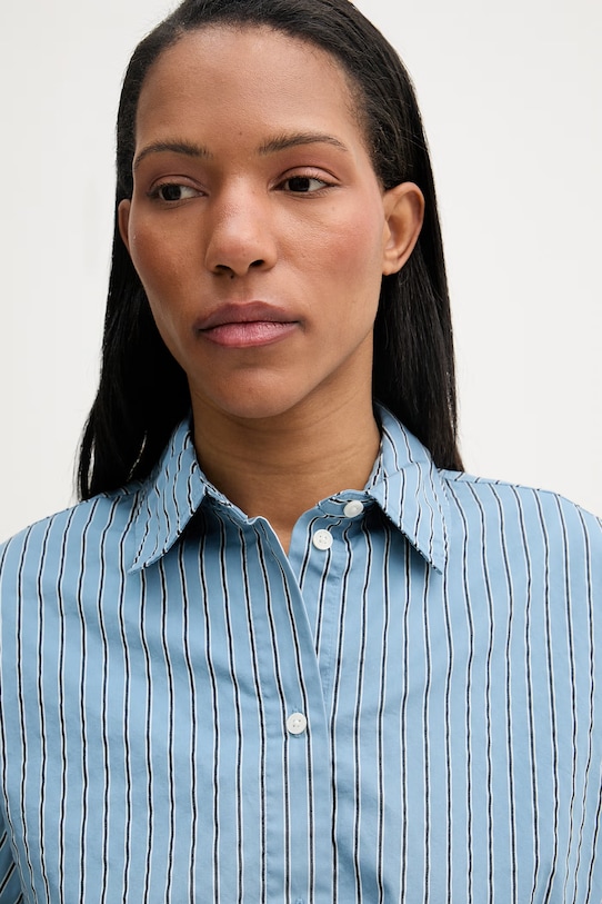 Marc O'Polo koszula damska z bawełny niebieski 5000008242