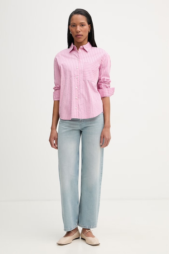 Marc O'Polo cămașă pentru femei, din bumbac 5000009585 roz SS26