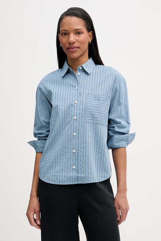 Marc O'Polo koszula damska z bawełną niebieski 5000009585