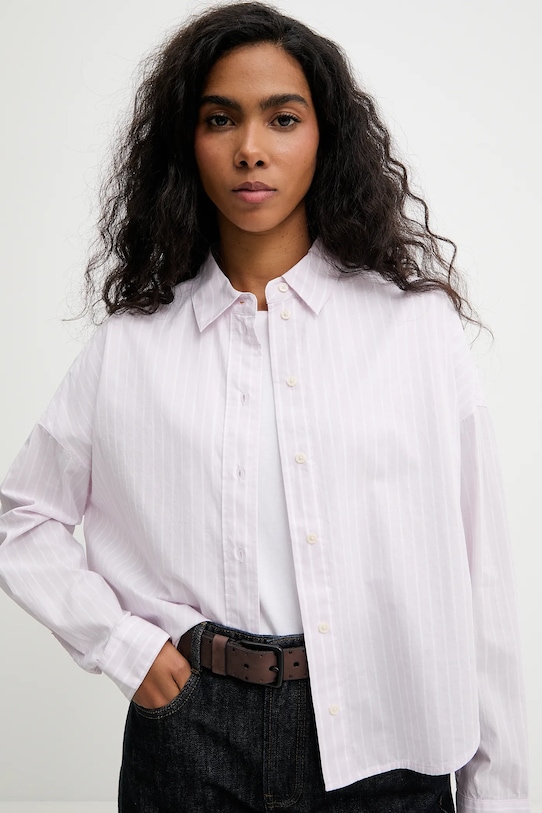 Marc O'Polo koszula bawełniana różowy 5000013036