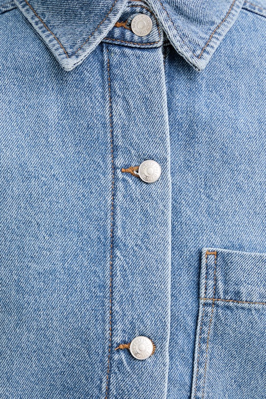 Marc O'Polo koszula damska z dodatkiem lnu 5000013055 niebieski