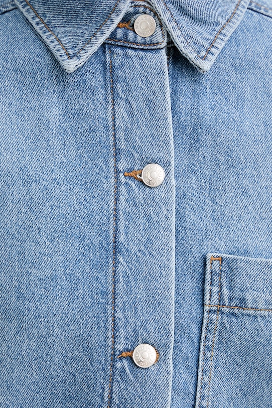 Marc O'Polo koszula damska z dodatkiem lnu 5000013055 niebieski