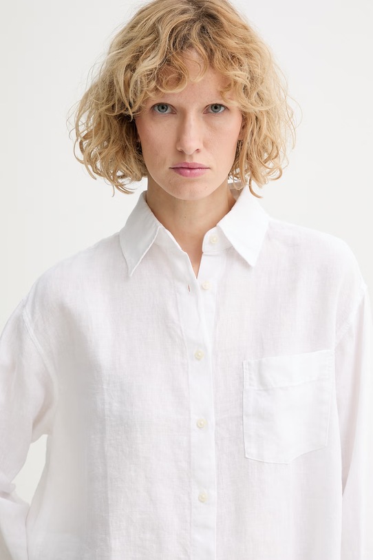 Marc O'Polo košeľa safari dámska ľanová biela 5000013072