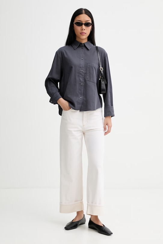 Marc O'Polo košile dámská bavlněná 5000013387 šedá SS26