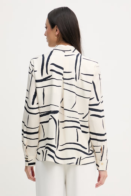 Oblečenie Tommy Hilfiger košeľa dámska z viskózy WW0WW49611 béžová