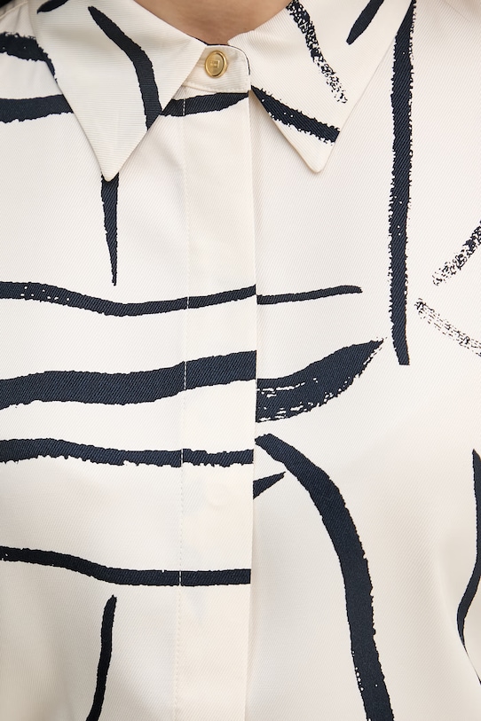 Tommy Hilfiger košeľa dámska z viskózy WW0WW49611 béžová