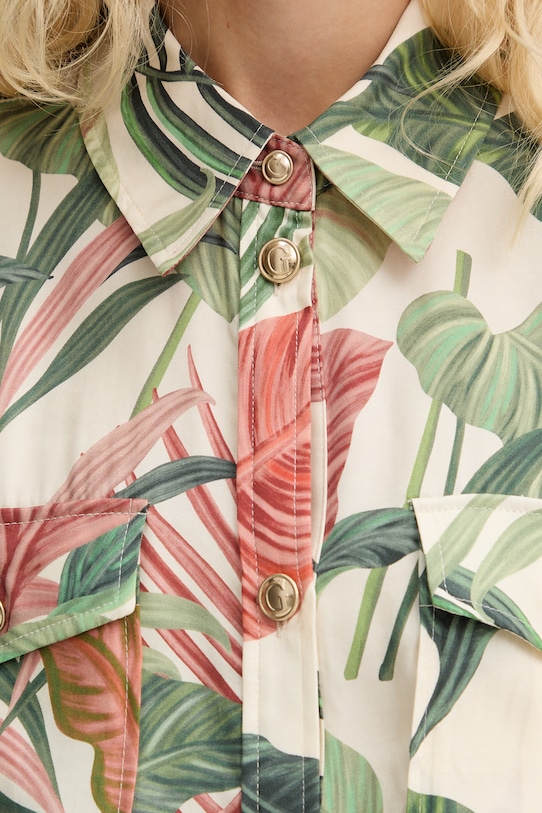 Guess košeľa dámska s viskózou DALIA W6GH22.W1789 zelená