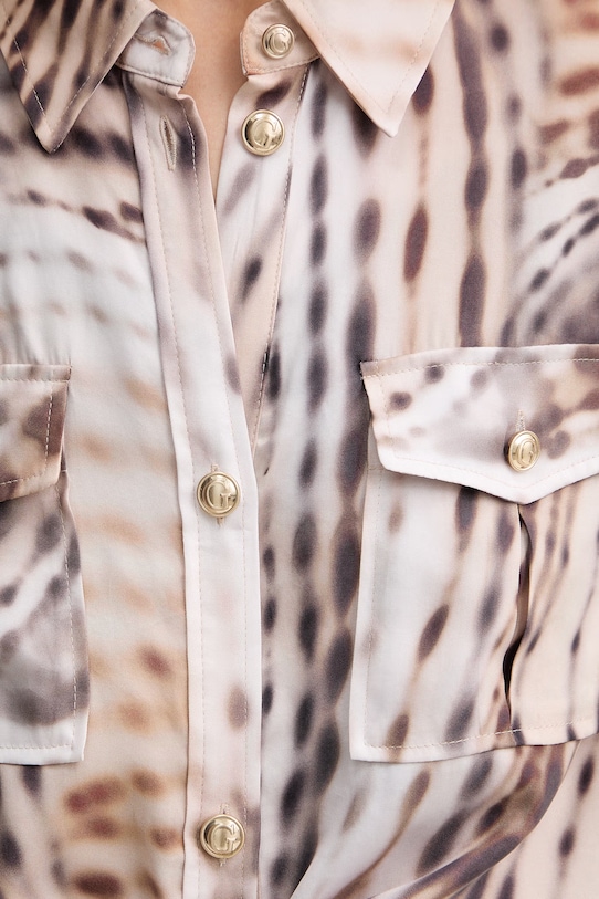 Guess Košeľa dámska s viskózou DALIA W6GH22.W1789 béžová