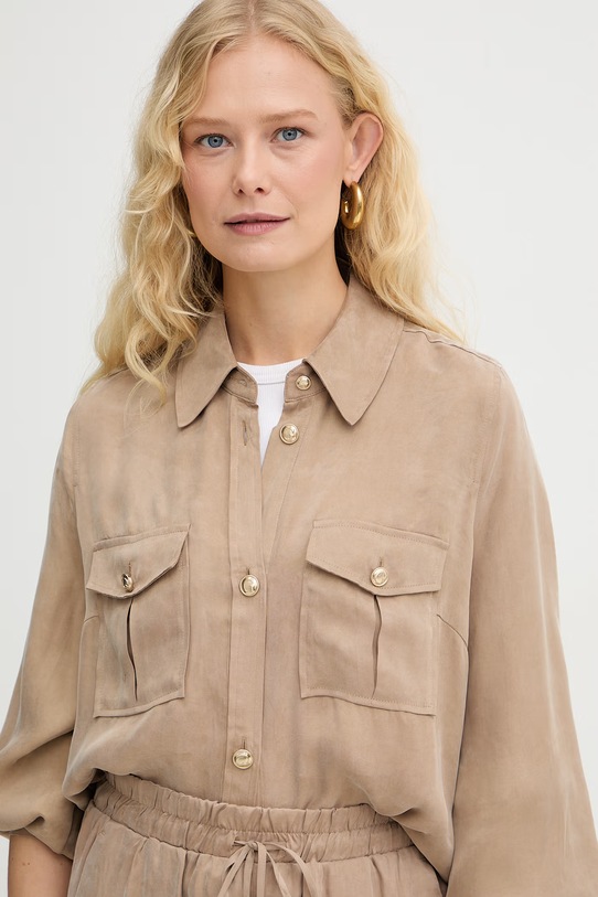 Guess dámska košeľa s viskózou DALIA béžová W6GH22.W1789