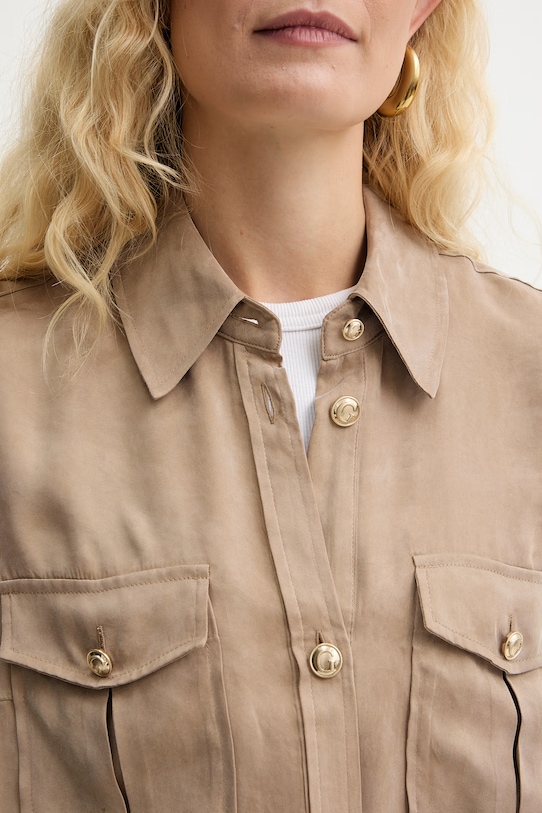 Guess dámska košeľa s viskózou DALIA W6GH22.W1789 béžová