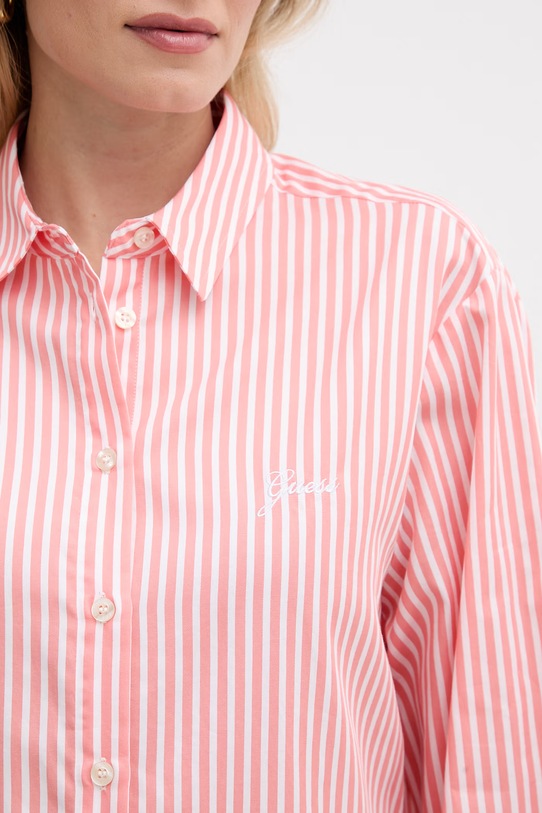 Guess koszula damska bawełniana TECLA W6GH39.W1849 pomarańczowy