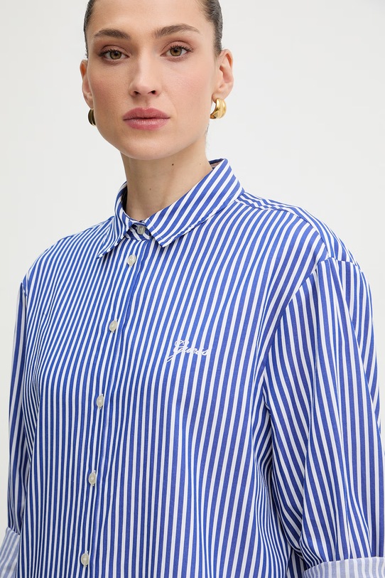 Guess koszula damska bawełniana TECLA niebieski W6GH39.W1849