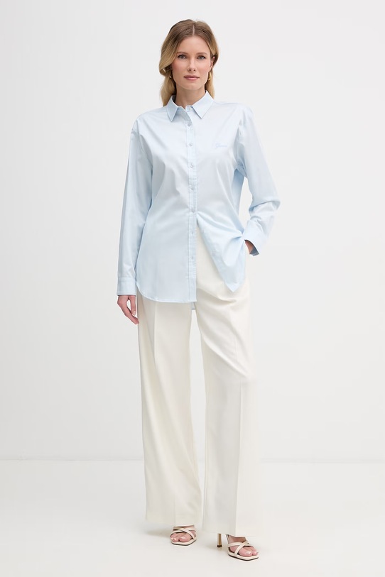 Guess koszula damska bawełniana W6GH54.W1979 niebieski SS26