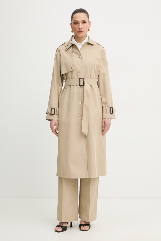 Guess koszula damska bawełniana ERIKA W6GH66.W2047 beżowy SS26