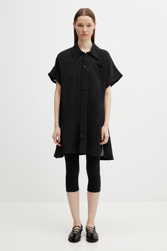Y-3 W SS OVERSHIRT koszula z dodatkiem lnu damska KG0256 czarny