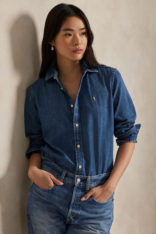 Polo Ralph Lauren koszula jeansowa 211969458 niebieski