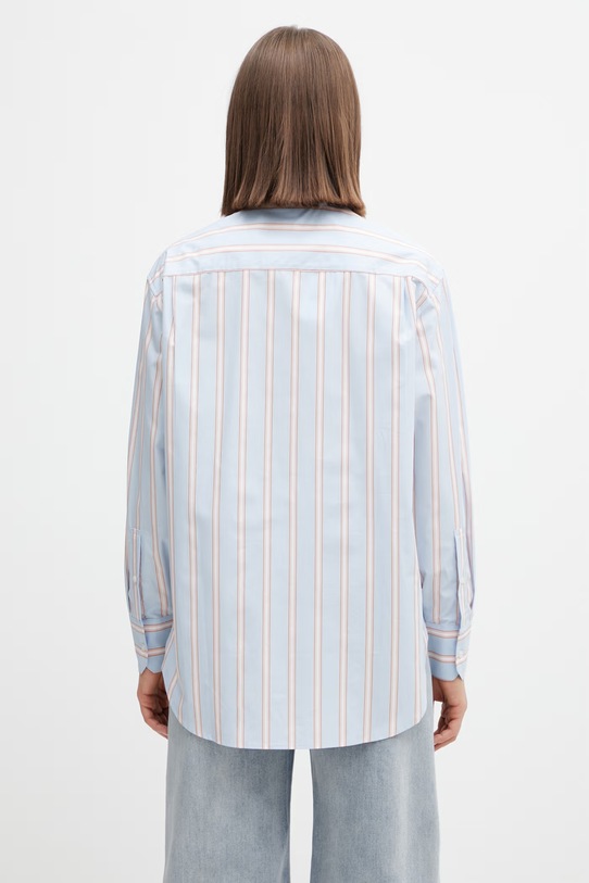 Odzież Lacoste koszula bawełniana damska CF1054 niebieski