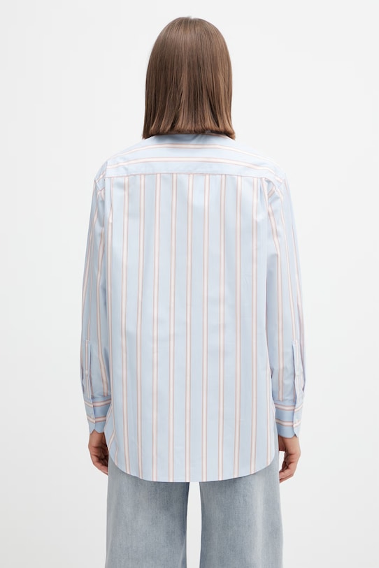 Odzież Lacoste koszula bawełniana damska CF1054 niebieski