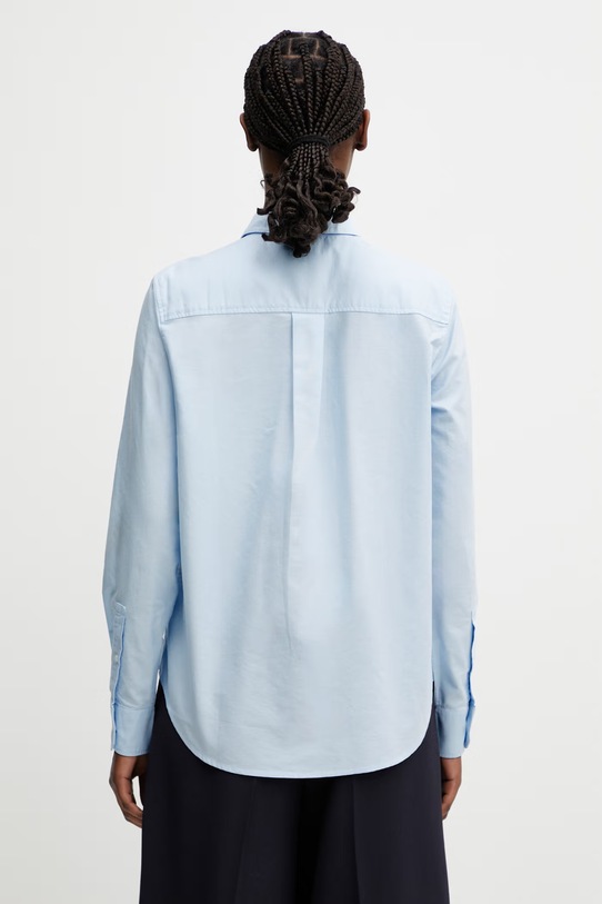 Odzież Lacoste koszula oxford bawełniana damska CF1195 niebieski