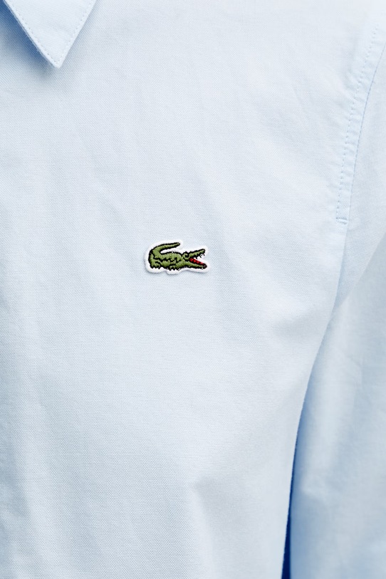 Lacoste koszula oxford bawełniana damska niebieski CF1195