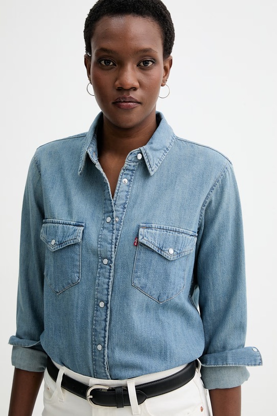 Levi's koszula jeansowa ICONIC WESTERN niebieski 16786.0115