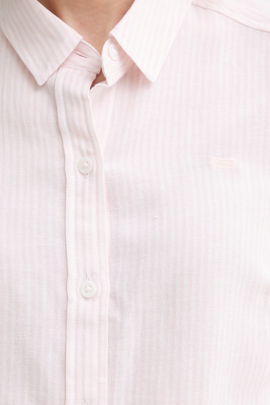 Levi's koszula z domieszką lnu NEW CLASSIC FIT BW 34574.0080 różowy