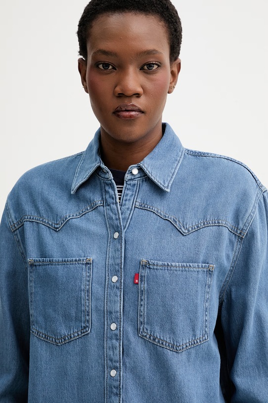 Traper košulja Levi's TEODORA WESTERN plava A7244.0006