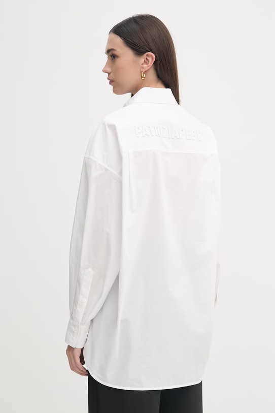 Odzież Patrizia Pepe koszula męska bawełniana 2C1658.A9B9 biały