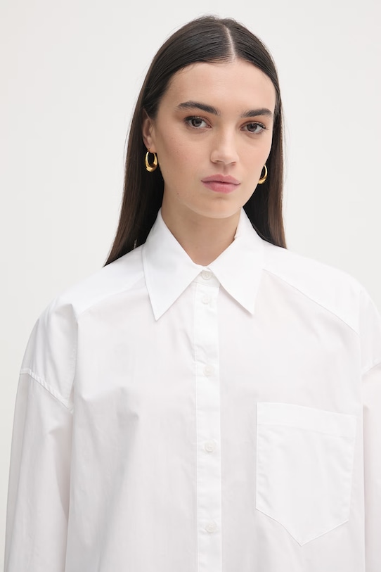 Patrizia Pepe koszula męska bawełniana biały 2C1658.A9B9