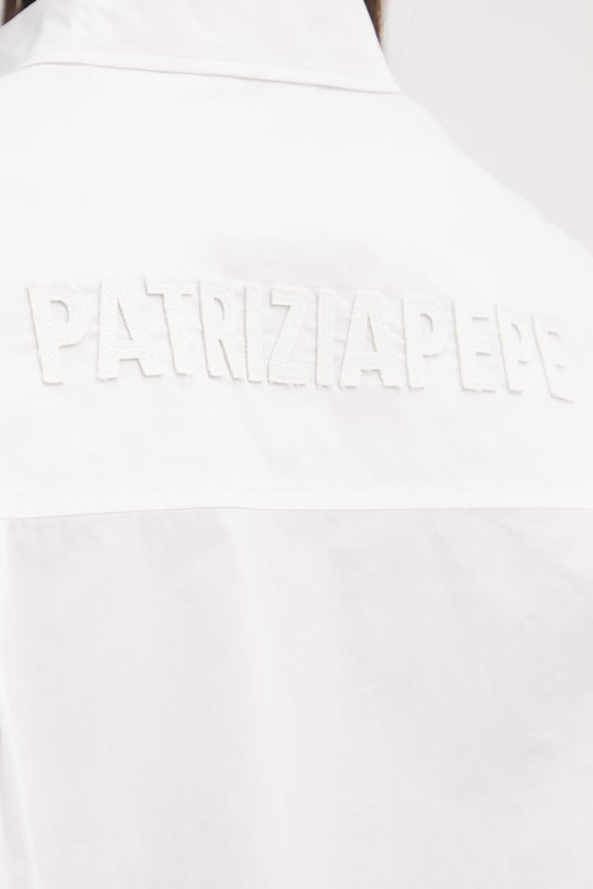 Patrizia Pepe koszula męska bawełniana 2C1658.A9B9 biały
