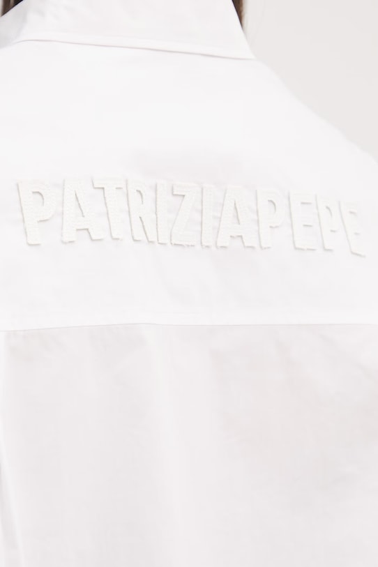 Patrizia Pepe koszula męska bawełniana 2C1658.A9B9 biały