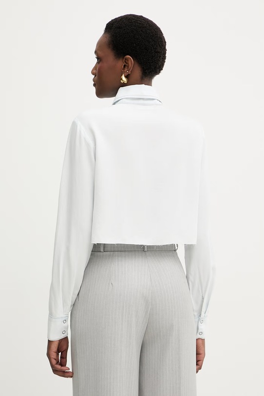 Oblečenie Patrizia Pepe košeľa dámska rifľová 2C1665.D9A0 modrá