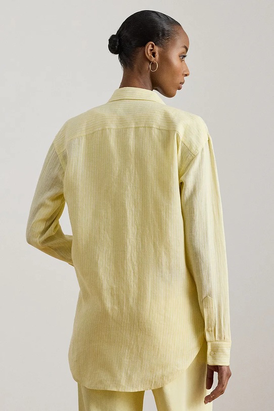 Lauren Ralph Lauren koszula damska lniana 200P13588 żółty SS26