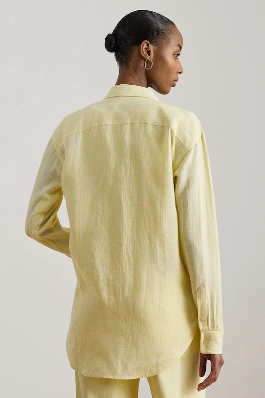 Lauren Ralph Lauren koszula damska lniana 200P13588 żółty SS26