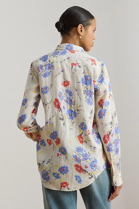 Lauren Ralph Lauren koszula damska lniana 200P10128 beżowy SS26