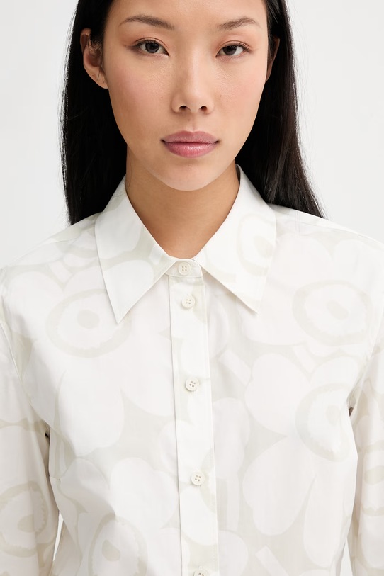 Marimekko cămașă pentru femei, din bumbac bej 095164