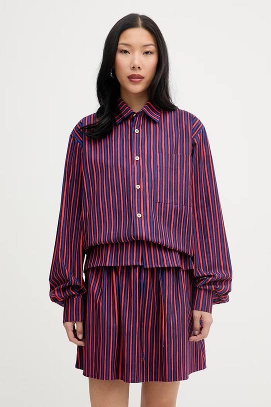 Marimekko košeľa dámska bavlnená červená 095232