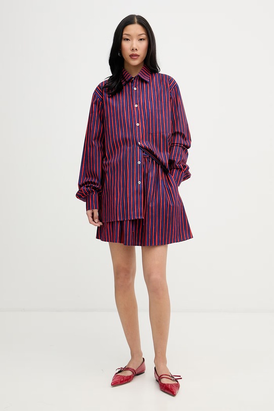 Marimekko košeľa dámska bavlnená 095232 červená SS26