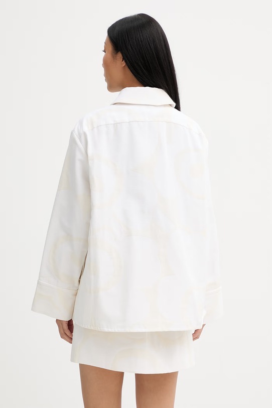 Дрехи Marimekko риза дамска с памук 095136 бежов