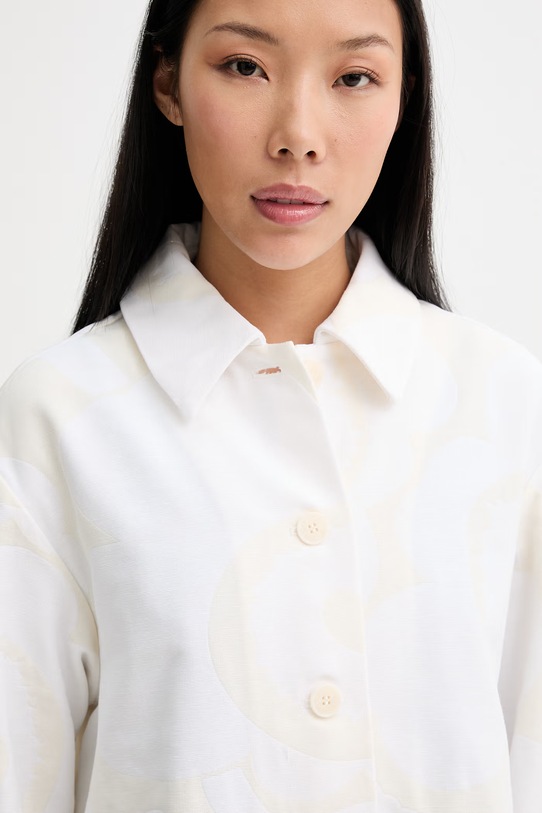 Marimekko риза дамска с памук бежов 095136