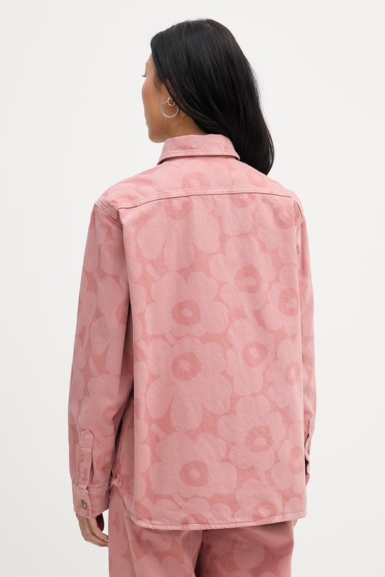 Oblečenie Marimekko košeľa dámska rifľová 095192 ružová