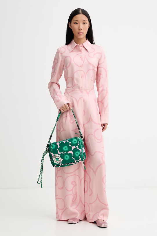 Marimekko πουκάμισο γυναικείο με βισκόζη 095130 ροζ SS26