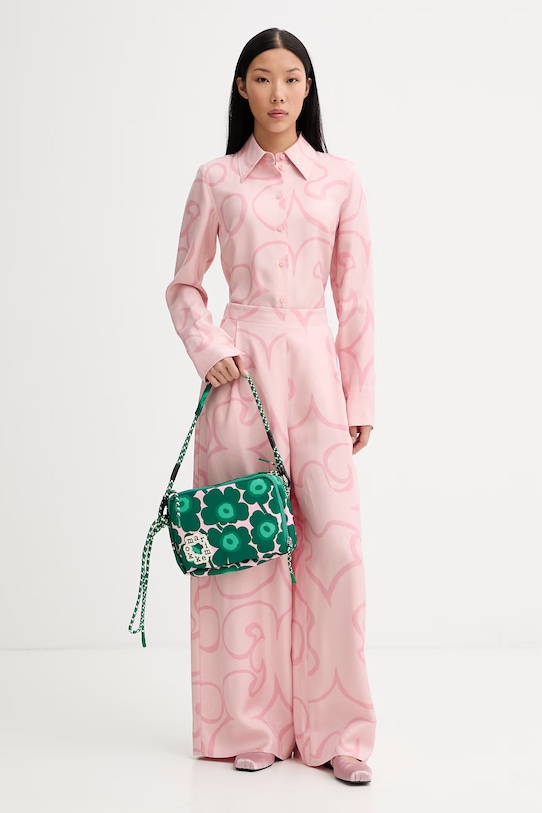 Marimekko πουκάμισο γυναικείο με βισκόζη 095130 ροζ SS26