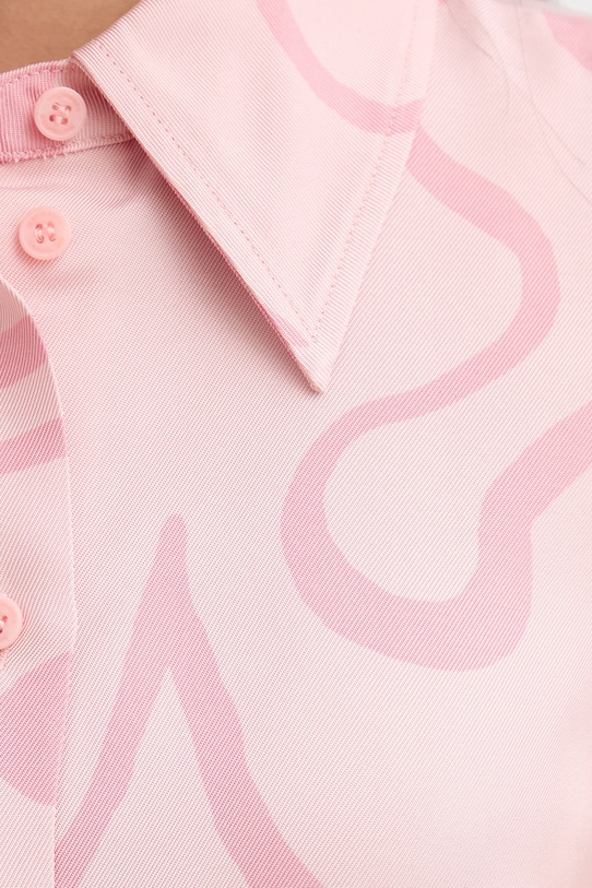 Marimekko πουκάμισο γυναικείο με βισκόζη 095130 ροζ