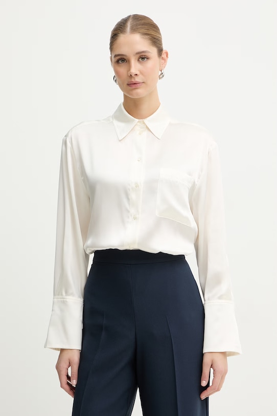 MAX&Co. koszula jedwabna MCOANGRI klasyczny beżowy 2616111061200